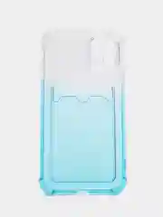 Голубой чехол для iPhone 11, с карманом для карт