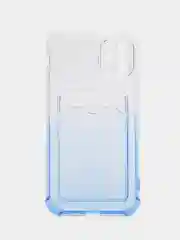 Синий чехол для iPhone 11, с карманом для карт