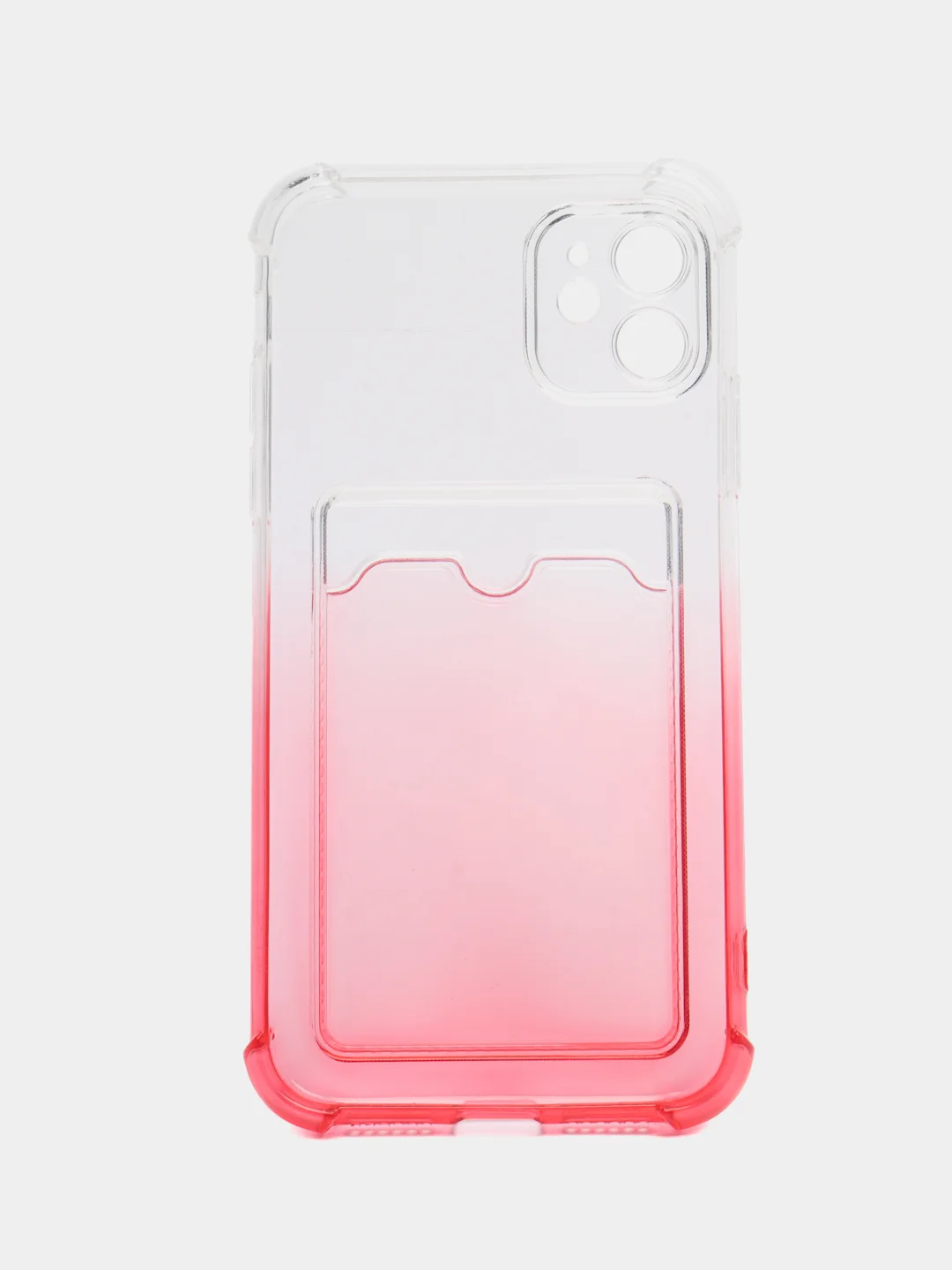 Алый чехол для iPhone 11, с карманом для карт