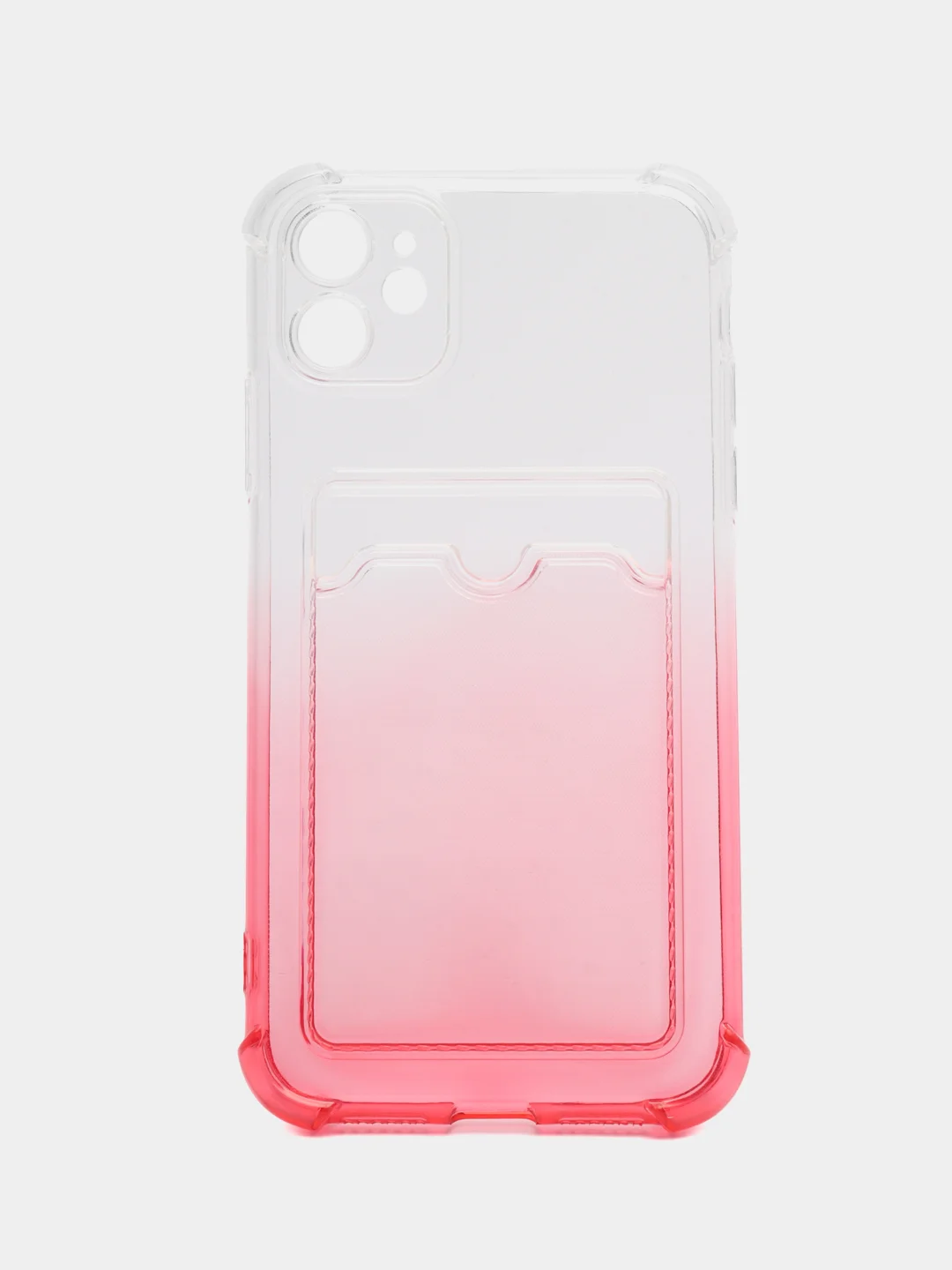Алый чехол для iPhone 11, с карманом для карт
