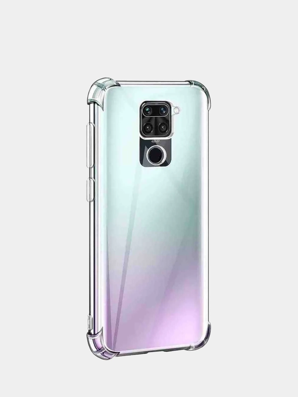 Чехол силиконовый на Xiaomi Redmi Note 9 (Сяоми Редми Нот 9), прозрачный, противоударный