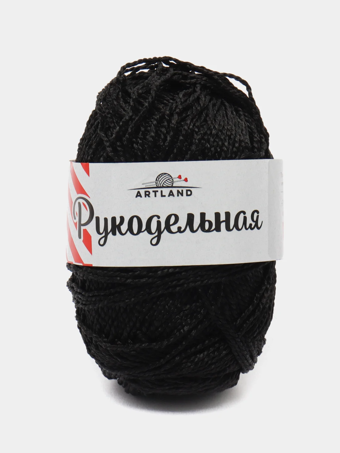 Черный пряжа рукодельная, крученая