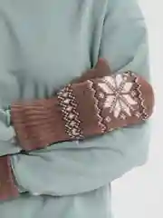 Варежки "Звезда", шерстяные