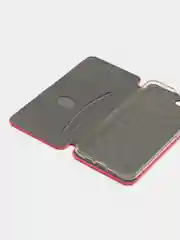 Фуксия чехол-книжка на Xiaomi Mi 6, из эко кожи, с карманом для карт