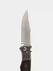 Черный нож выкидушка складной туристический "Подстреленный Карась"