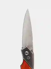 Хром нож выкидушка складной туристический "Подстреленный Карась"