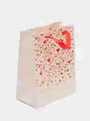 Белый пакет подарочный, бумажный, на день рождения, размер 18 х 23 х 10 см