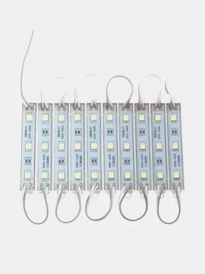 Светодиодная подсветка салона, 3 LED, 9х1.1 см, 12 В, IP68, клейкая основа, свет белый