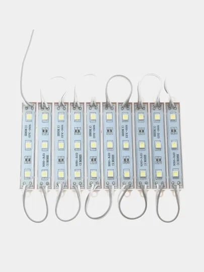 Светодиодная подсветка салона, 3 LED, 9х1.1 см, 12 В, IP68, клейкая основа, свет белый