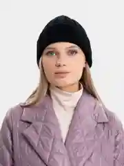 Черный шапка бини QP Store, вязаная, демисезонная