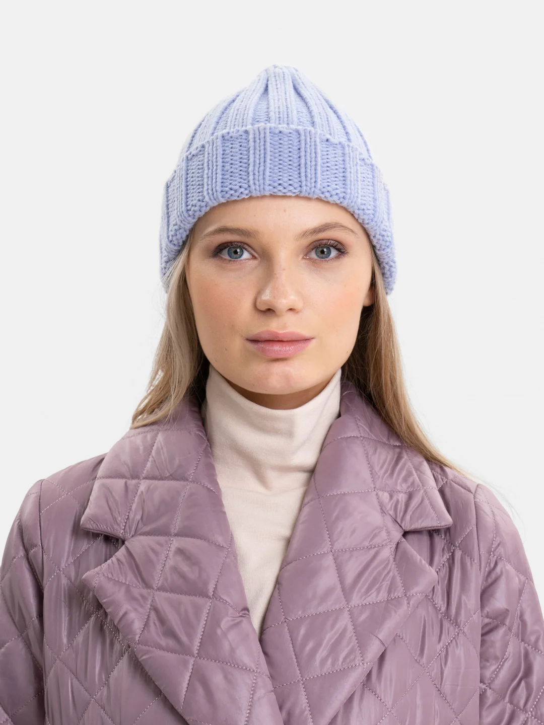 Ледяной шапка бини QP Store, вязаная, демисезонная