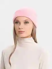 Розовый шапка без отворота, гладкая