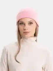 Розовый шапка без отворота, гладкая