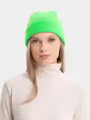 Салатовый шапка без отворота, гладкая