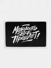 Наклейка на банковскую карту "Молодость все прощает" Макс Корж