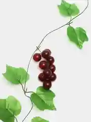 Бордовый искусственные цветы: клубника, виноград, апельсин, лианы