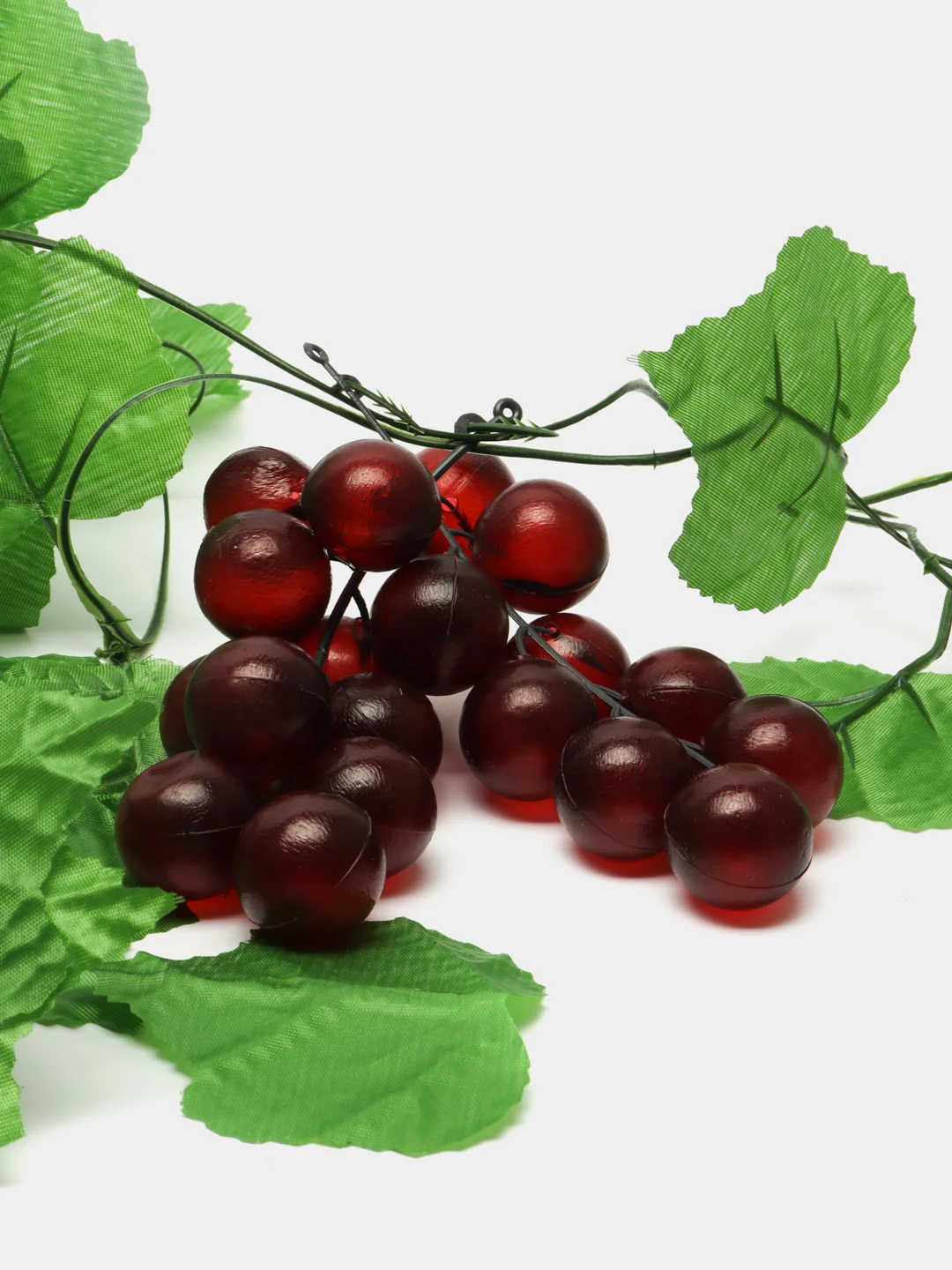 Бордовый искусственные цветы: клубника, виноград, апельсин, лианы