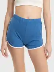 Синий шорты женские, спортивные
