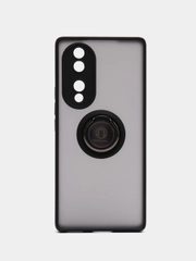 Чехол противоударный Honor 70 c магнитом и кольцом
