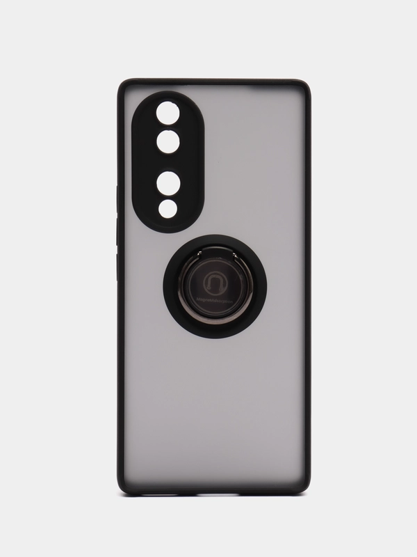 Чехол противоударный Honor 70 c магнитом и кольцом
