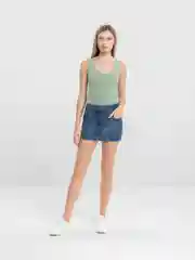 Синий юбка мини джинсовая женская