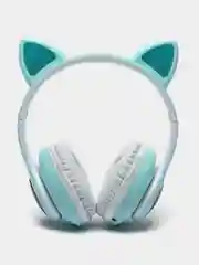 Наушники беспроводные Bluetooth, с кошачьими светящимися ушками