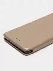 Золотой чехол-книжка на Samsung Galaxy J3 2016, J320