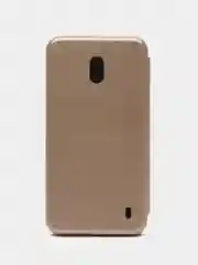 Золотой чехол-книжка на Nokia 2