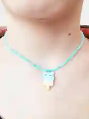 Ледяной цепочка из бисера с подвеской. Украшение для девочек