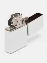 Серебряный зажигалка бензиновая, карманная, глянцевая