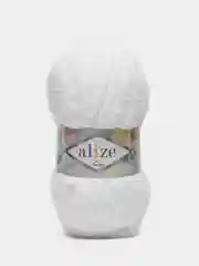 Белый пряжа Alize Softy mega (Ализе софти мега), 100 г, 70 м