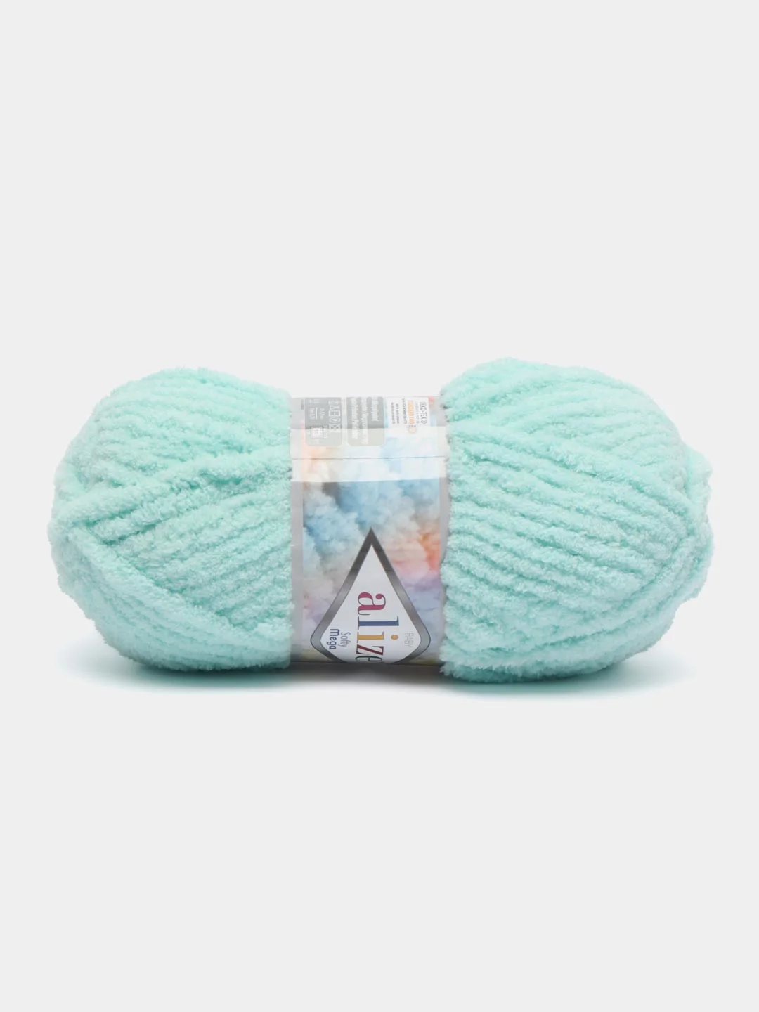 Голубой пряжа Alize Softy mega (Ализе софти мега), 100 г, 70 м