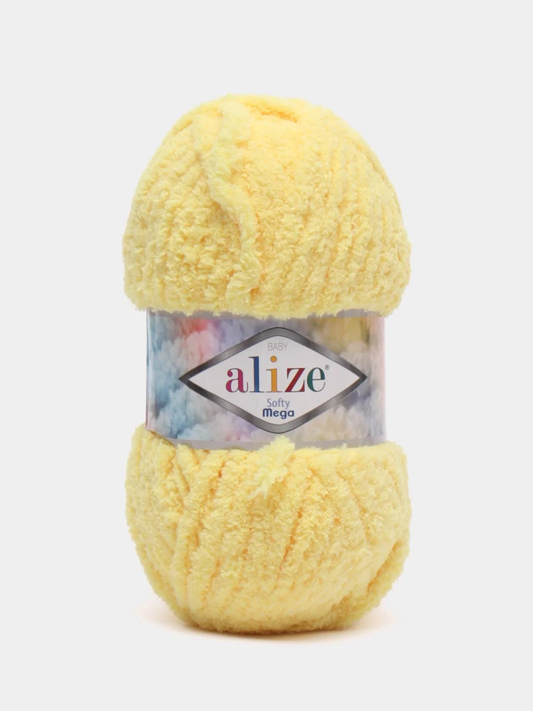 Желтый пряжа Alize Softy mega (Ализе софти мега), 100 г, 70 м