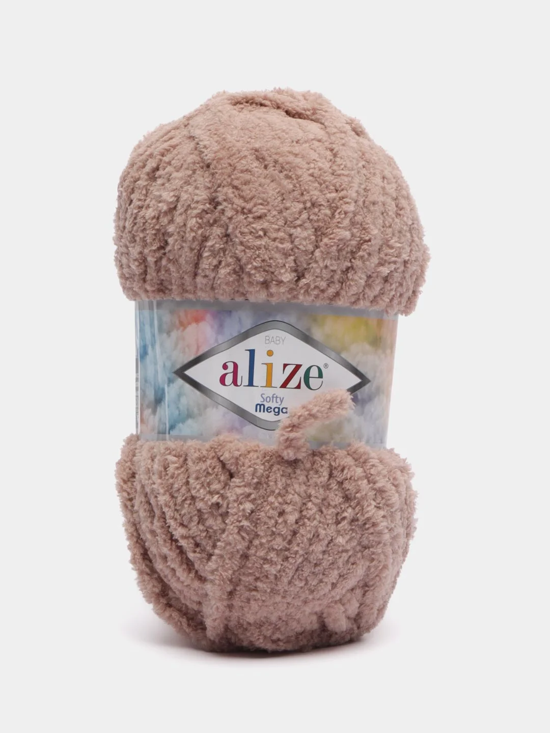 Коричневый пряжа Alize Softy mega (Ализе софти мега), 100 г, 70 м