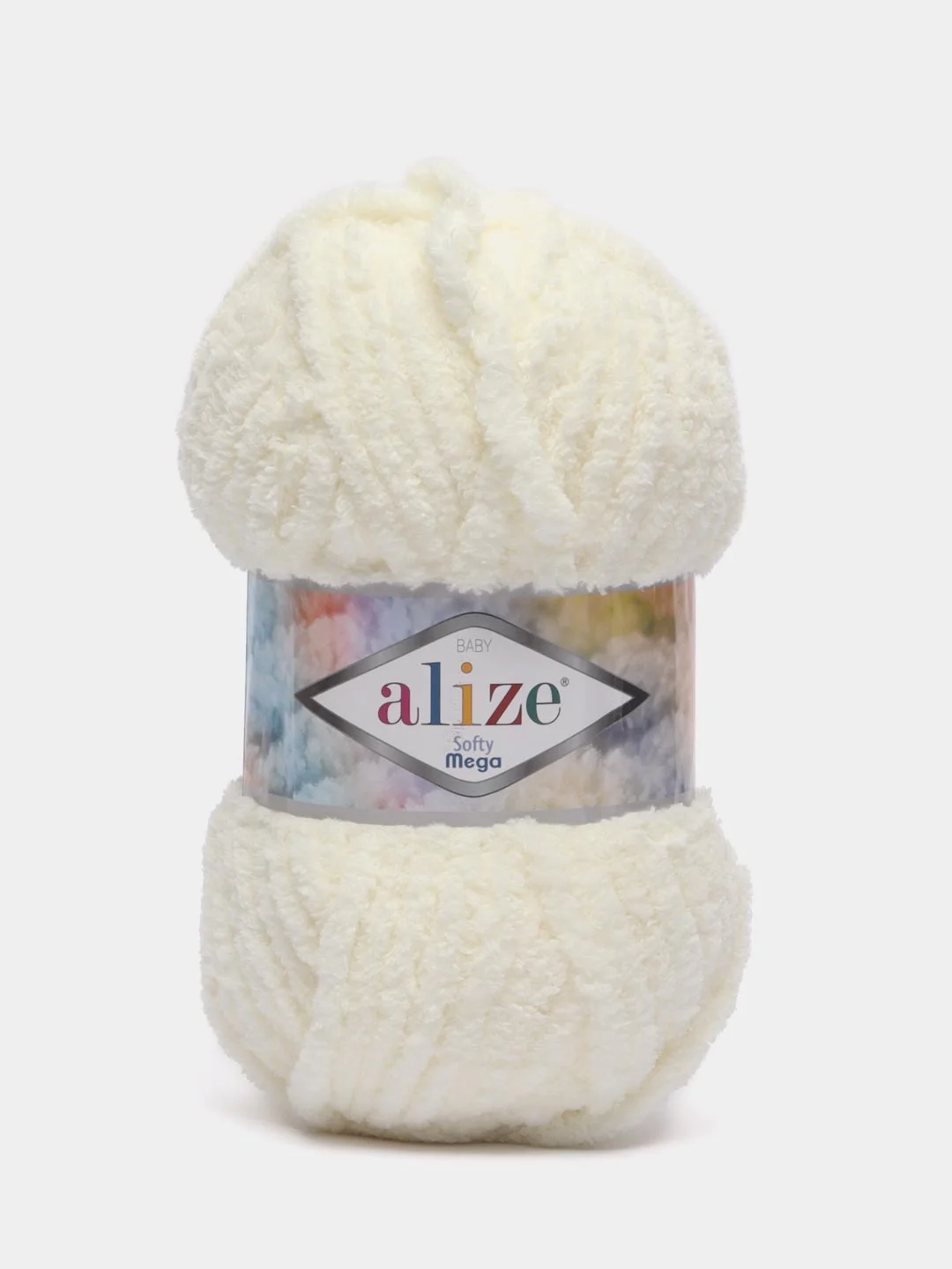 Кремовый пряжа Alize Softy mega (Ализе софти мега), 100 г, 70 м