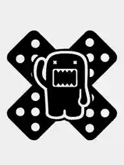 Черный наклейка на авто "Пластырь JDM" DOMO-KUN (ДОМОКУН)