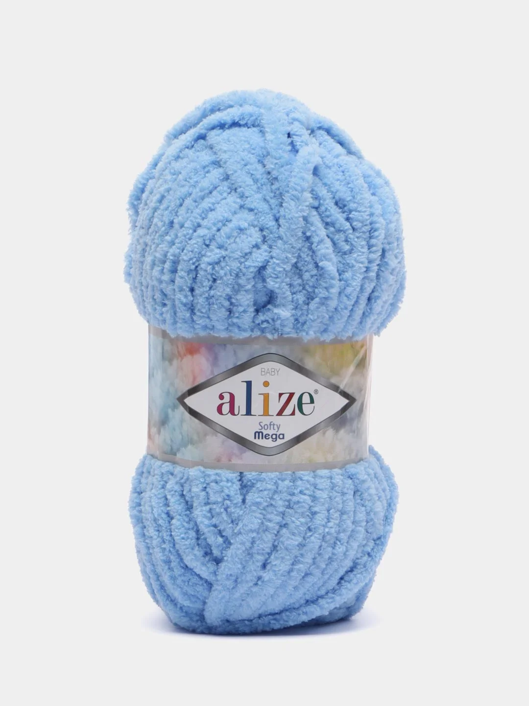 Небесно-голубой пряжа Alize Softy mega (Ализе софти мега), 100 г, 70 м