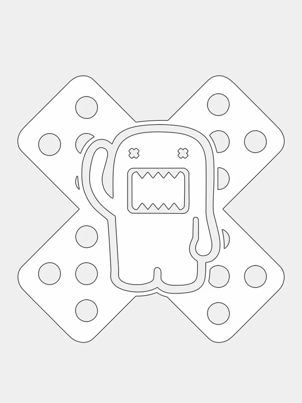Наклейка на авто "Пластырь JDM" DOMO-KUN (ДОМОКУН)