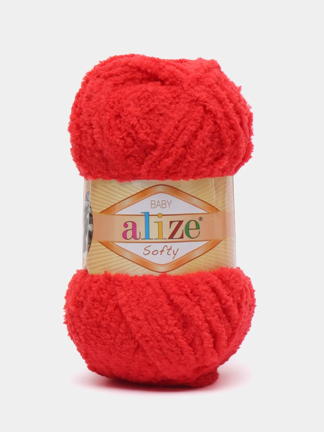Оранжевый пряжа для вязания Alize Softy baby/ Ализе Софти Турция / пряжа для игрушек и детских вещей