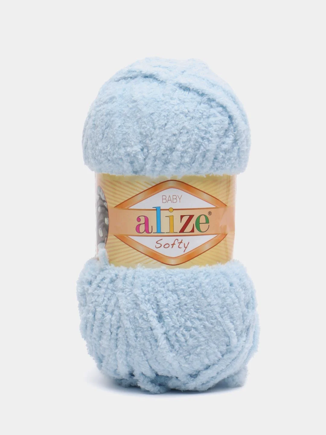 Светло-синий пряжа для вязания Alize Softy baby/ Ализе Софти Турция / пряжа для игрушек и детских вещей