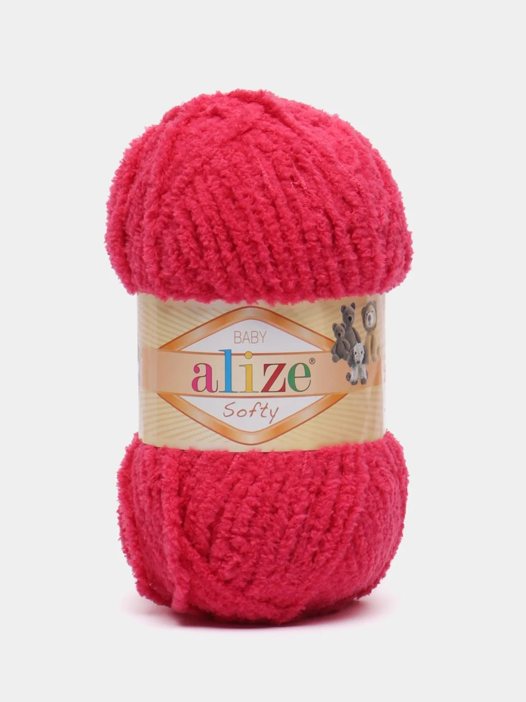 Фуксия пряжа для вязания Alize Softy baby/ Ализе Софти Турция / пряжа для игрушек и детских вещей