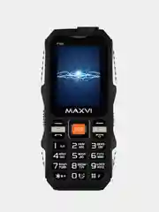 Синий мобильный телефон Maxvi P100, ударопрочный