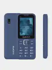 Синий мобильный телефон Maxvi K21, аккумулятор 1400 мАч