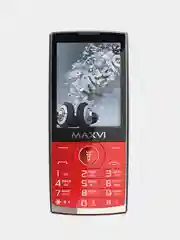 Красный мобильный телефон Maxvi P19, аккумулятор 1500 мАч