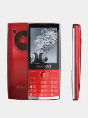 Красный мобильный телефон Maxvi P19, аккумулятор 1500 мАч