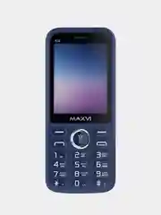 Синий мобильный телефон Maxvi K32, аккумулятор 1400 мАч