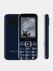 Синий мобильный телефон Maxvi P18, 3 SIM, С КАМЕРОЙ, ФУНКЦИЯ POWER BANK, АККУМУЛЯТОР 3200мАч
