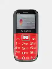 Красный мобильный телефон Maxvi B6ds, БОЛЬШИЕ КНОПКИ, С КАМЕРОЙ, АККУМУЛЯТОР 1400мАч