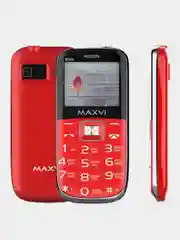 Красный мобильный телефон Maxvi B6ds, БОЛЬШИЕ КНОПКИ, С КАМЕРОЙ, АККУМУЛЯТОР 1400мАч