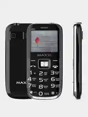 Черный мобильный телефон Maxvi B6ds, БОЛЬШИЕ КНОПКИ, С КАМЕРОЙ, АККУМУЛЯТОР 1400мАч